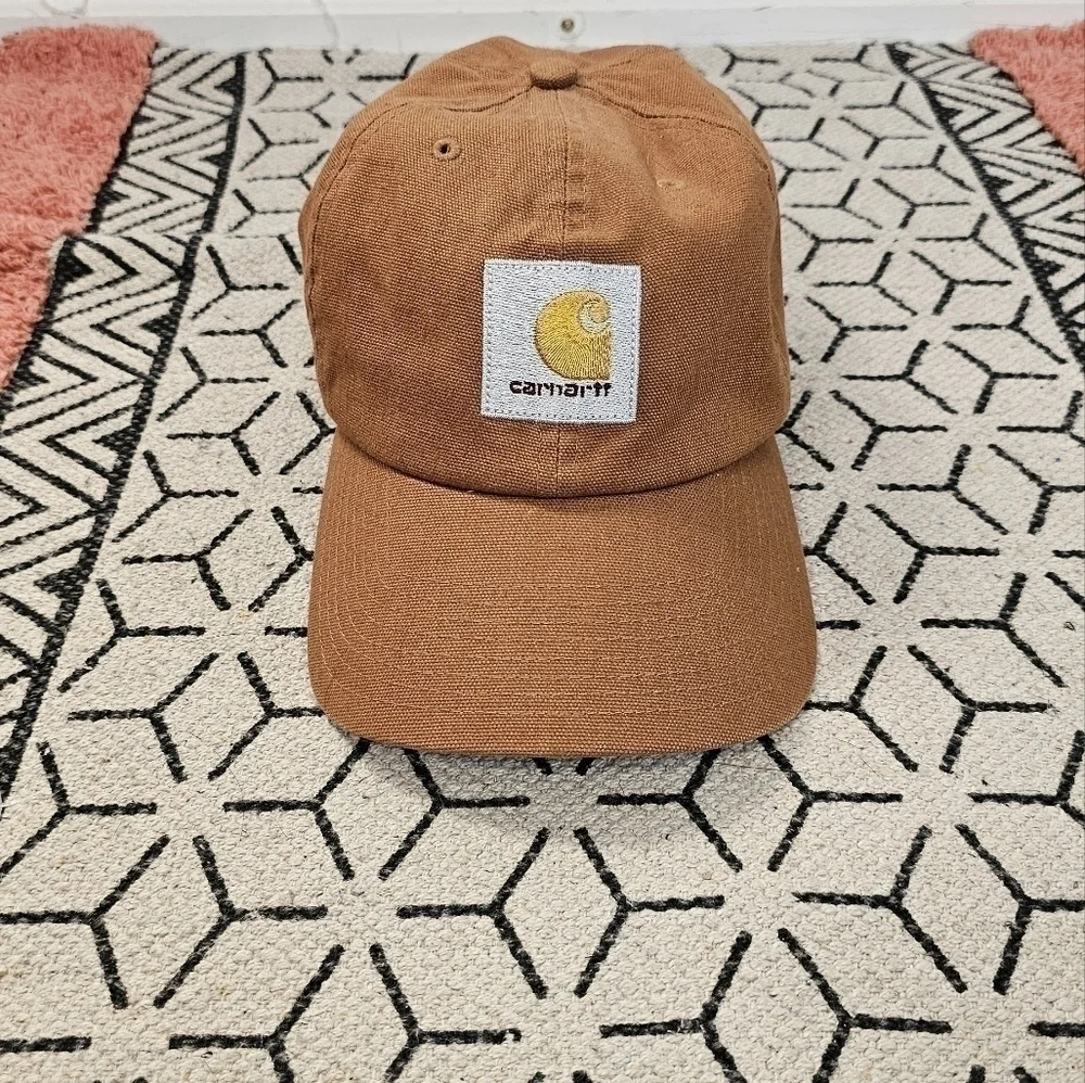 CARHARTT TAN SQUARE LOGO HAT, SZ MEDIUM TODDLER
